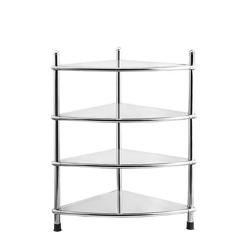 4-Tier Stainless Steel Bathroom Corner Shelf