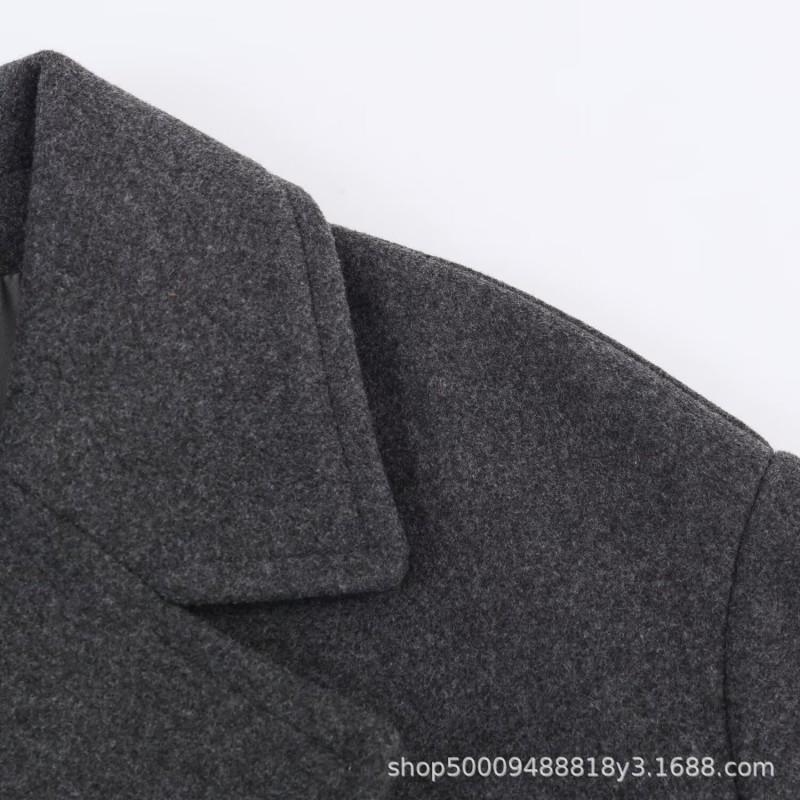 Womens Winter Loose Wool Blend Coat Casual Street Style Oversized Trench Jacket With Pocket