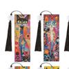 6 PCS 5D DIY Special Shaped Rhinestone Art Bookmark Kits with Tassels Rhinestone Bookmarks for Adults Women