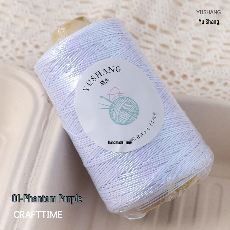 100g Moonlight Silver Core-Spun Yarn – Shiny Silver Wool for Hand Knitting & DIY Crochet Projects