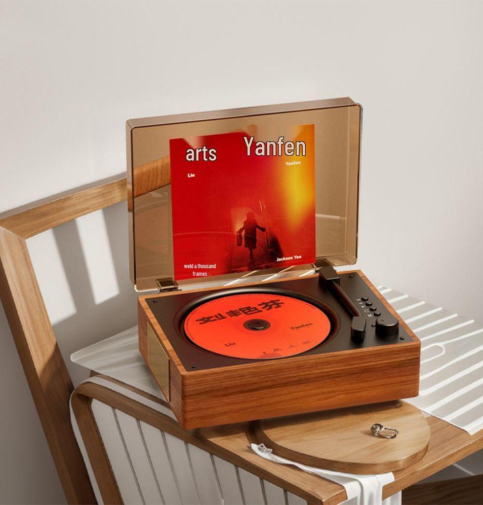 Retro Bluetooth CD Player & Speaker | Portable Rechargeable Home Audio System
