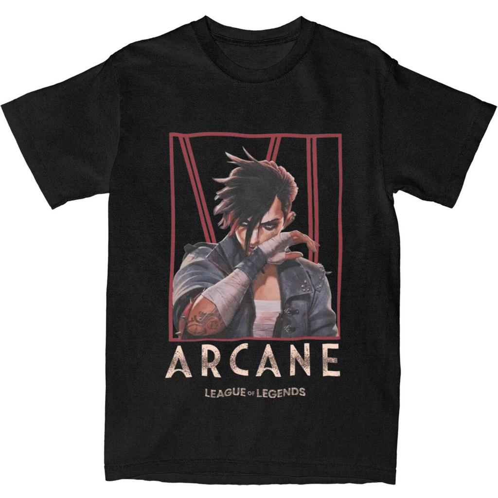 Vintage Jayce And Viktor Arcane Bootleg Tee Shirt for Men Women Gift T Shirts 100% Cotton Clothes