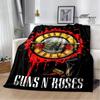 Guns n'roses band retro printed blankets Flannel Warm Blanket Soft Comfort Blanket Home Travel Blankets Bedding birthday gift