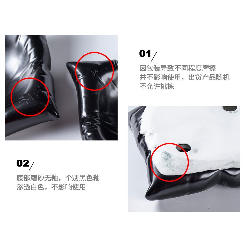 New product rectangular pillow plate ins creative white high-end hotel square plate