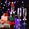 20 Stück Neue Strick-Weihnachtsmützen Garn Handgemacht Mini-Nikolausmütze DIY Nähbasteln Weihnachten