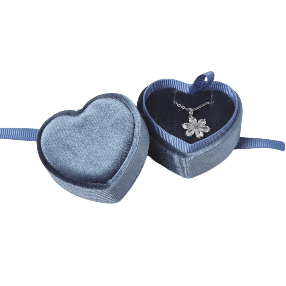 Fashion Round Jewelry Box Handmade Velvet Gift Box Heart Shape Jewelry Display Jewelry Display