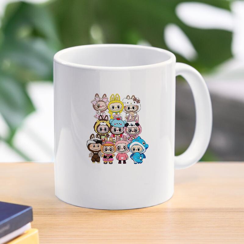 Labubu 3D Ceramic Mug The Monsters Creative Cute Milk Coffee Cup For Gift Abubu Home Kitchen Drinkware Mugs