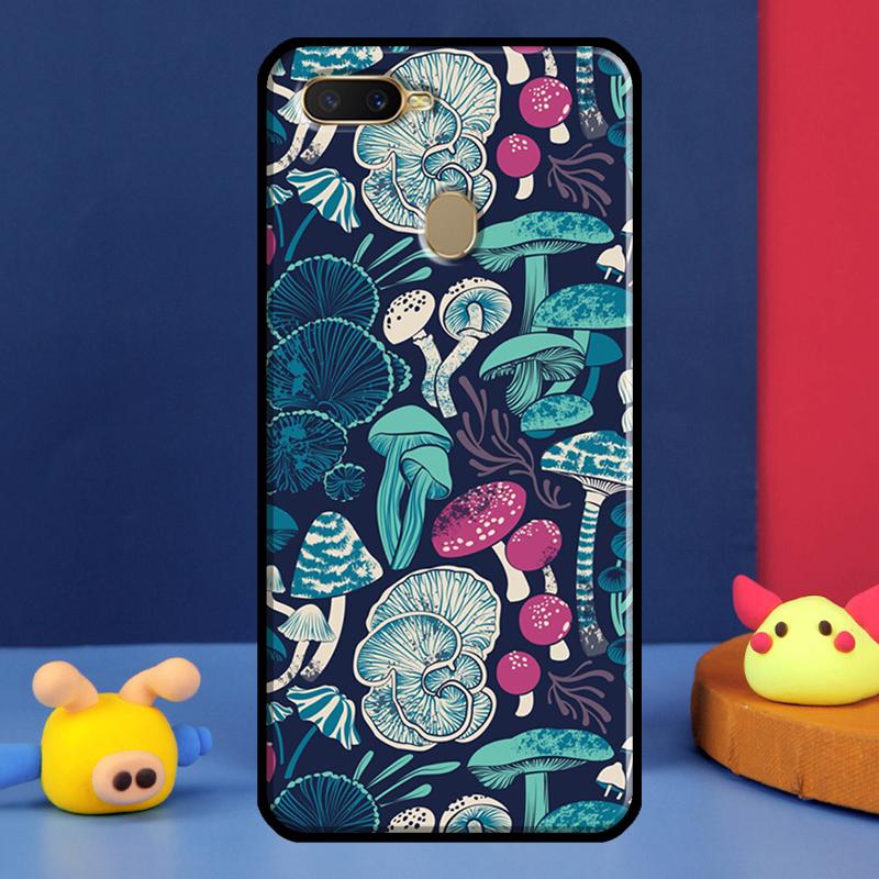 Psychedelic Mushrooms Florals Case For Oppo A96 A76 A16 A74 A94 A54 S A57 A77 A58 A78 A98 A5 A9 A91 A15 A17 A52 A72 Cover