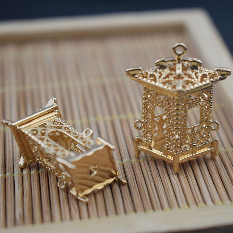 

Сохраняющий цвет KC золото медь капля воды корона фонарь колокольчик цветок ювелирное изделие