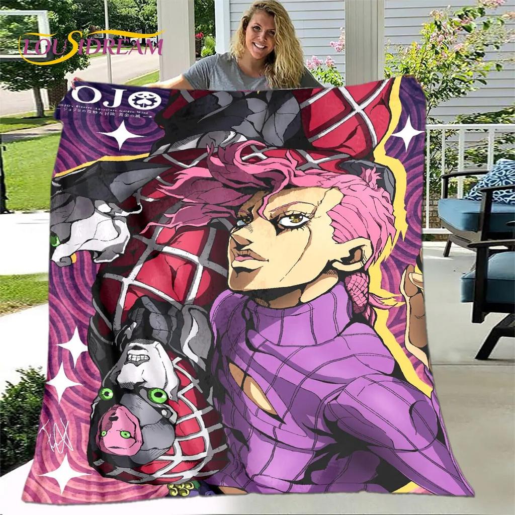Jojo's Bizarre Adventure Anime Soft Plush Blanket,Flannel Blanket Throw Blanket for Living Room Bedroom Bed Sofa Picnic Cover