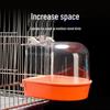 Transparent Large Bathing Basin Toy for Birds - Suitable for Mynas, Cockatiels, Lovebirds, Budgies
