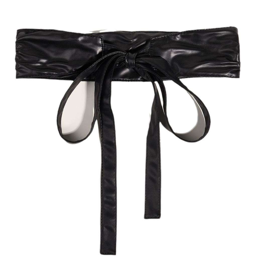 Wind Lady Knotted Wide Belt Retro Elastic Elastic Waist Seal Waist Decoration