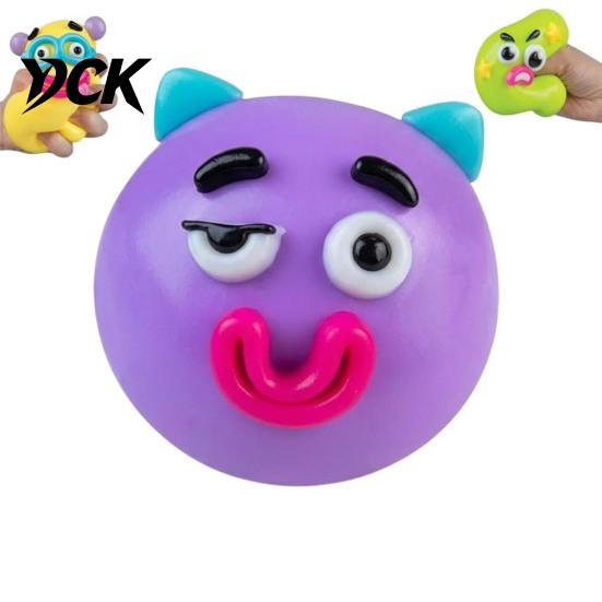 Portable Stress Reliever 1/2/5Pcs Dog Face Squeeze Toy, Moldable Slow Rise Cartoon Expression Relief Toy Ball, Relaxing Anxiety Relieving Fidget