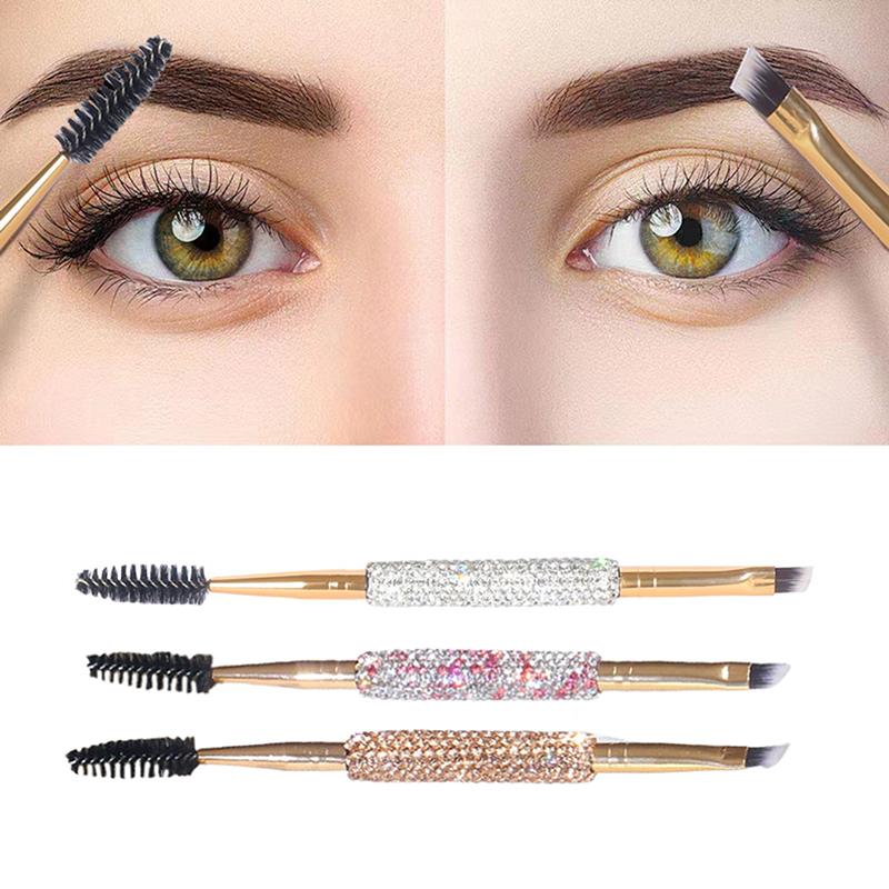 Weiche Wimpernbürsten Ellbogenkonturierung Doppelkopf-Wimpernbürsten Augen Verblenden Kosmetik Make-up Werkzeug