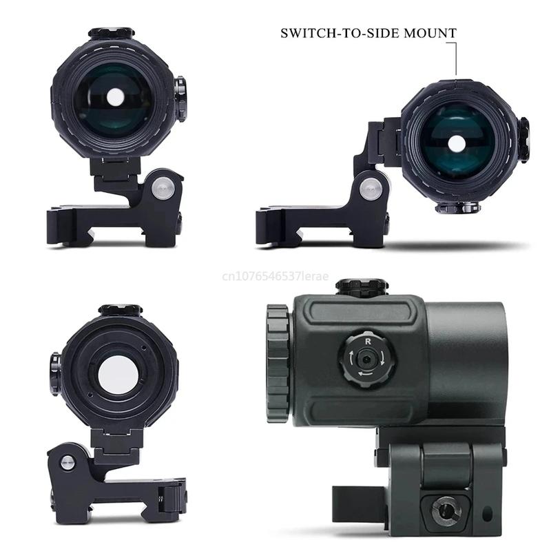 Tactical Airsoft G45 5X Magnifier 558 553 EXPS3 Red Dot Combo Scope Optics QD Mount Weaver Fit 20MM Rail Mount With Full Marking