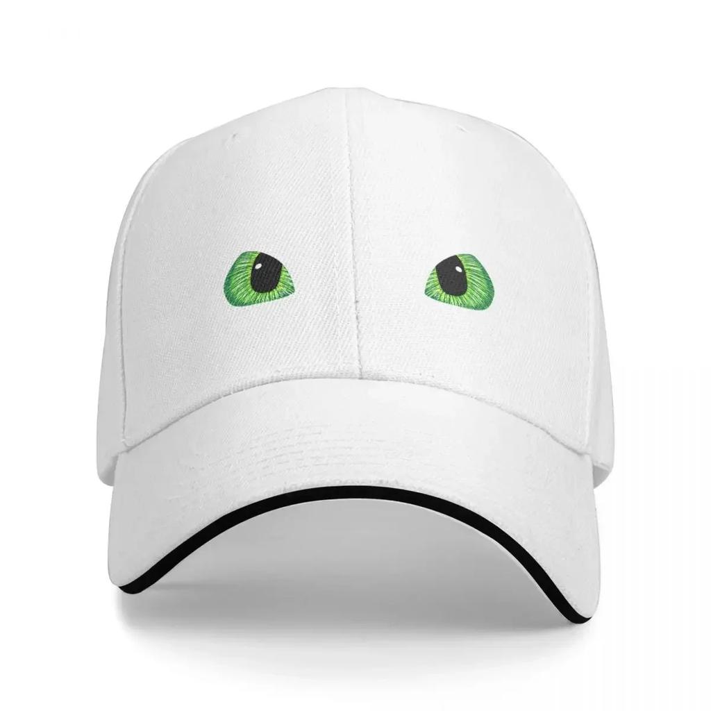 Green Toothless Dragon Eyes Drawing Baseball Caps Snapback Fashion Baseball Hats Breathable Casual Outdoor For Men's And Women's