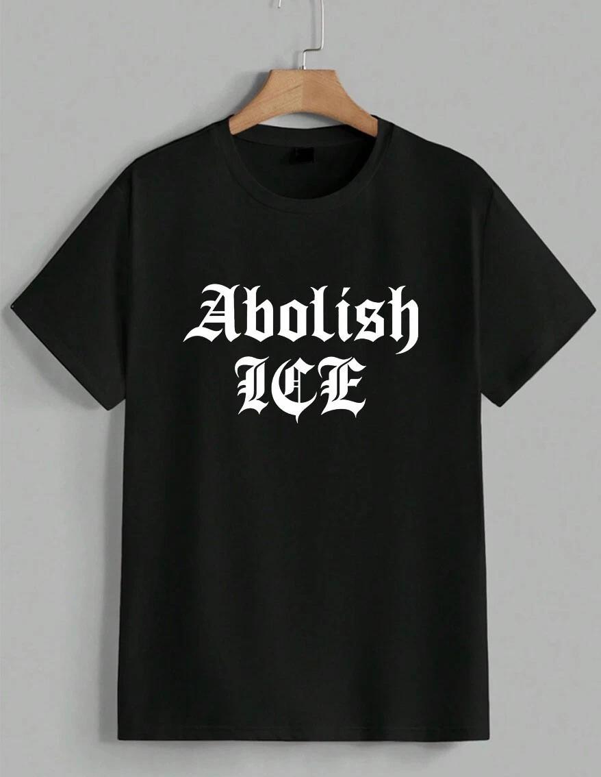 Abolish ICE T-Shirt Human Rights Immigration Activist Protest Apparel Unisex L