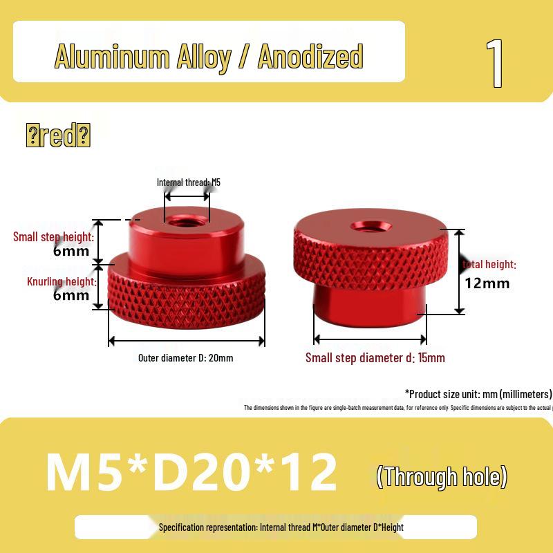 National Standard Aluminum Knurled Hand-Twist Nut M3-M10
