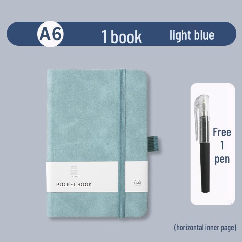 A7 Portable Leather Pocket Notebook with Elastic Band
