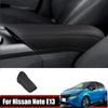 For Nissan E13    Interior Central Armrest Box Protector Cover Pad Leather Decoration Car Parts Accessories