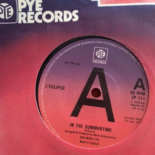 

7inch Record LECLIPSE In The Summertime 7P111PROMO PYE 1979 UK SoulFunk Used