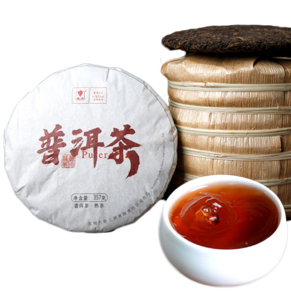 357g Yunnan Ripe Pu-erh Tea Cake Shu Fermented Chinese Puer