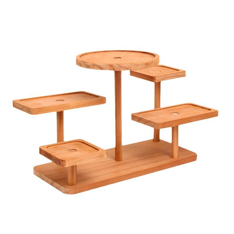 In-Stock Wooden Multi-Layer Flower Pot Display Rack and Living Room Figurine Shelf
