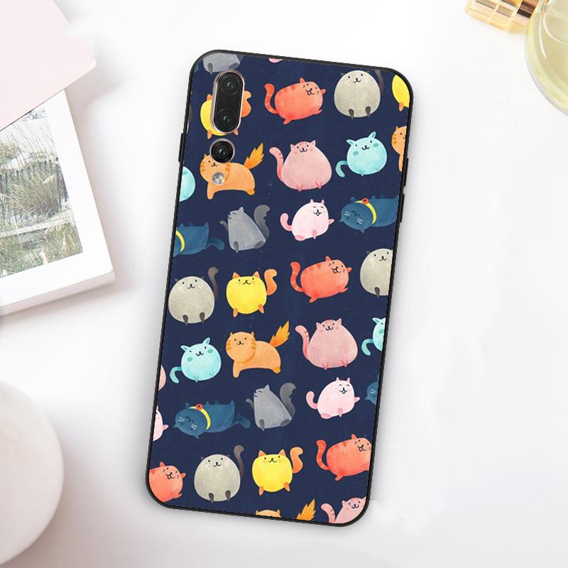 

Милый Мультяшный Кот Для Huawei Nova Y73 Y72 Y90 Y70 Y60 Y91 Y61 12s 12i 11i 8i 9 10 SE P60 P30 Pro P40 Lite Чехол Huawei Nova 5T