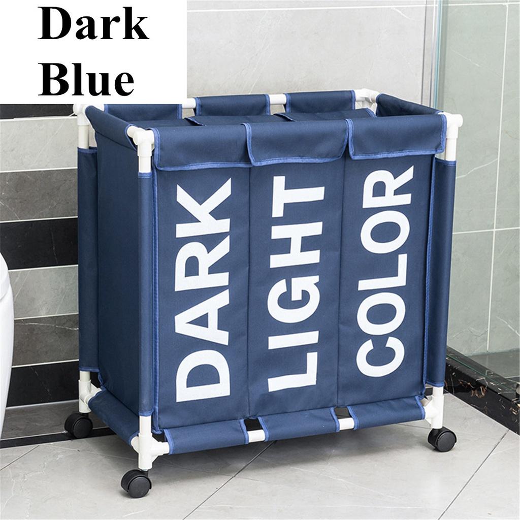 3 v 1 velký skládací koš na prádlo s koly, koš na špinavé prádlo