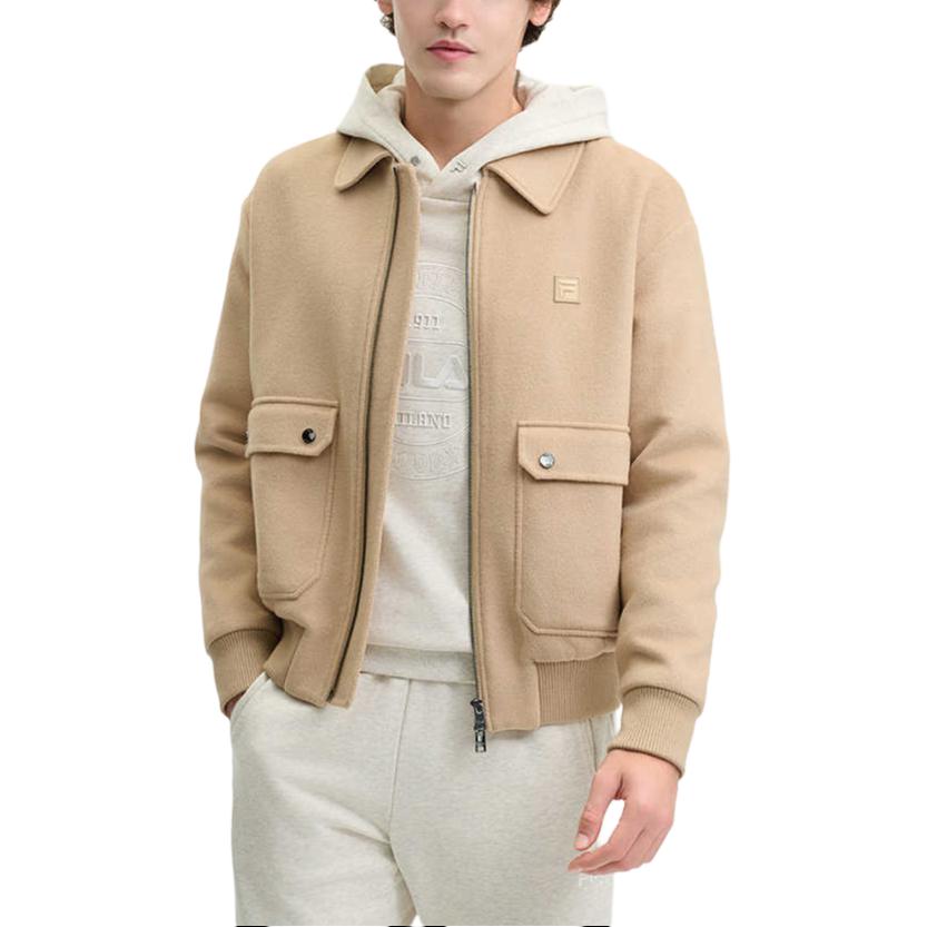 Fila MILANO Jacket Men's Stone Sand Khaki F11M445702FLK
