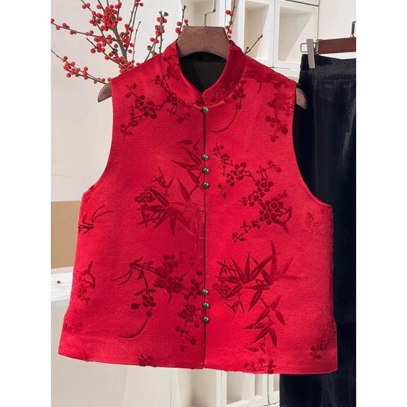 Spring Clothes Are Super Good-looking, Unique and Beautiful, Little Red Printed Vest for Women