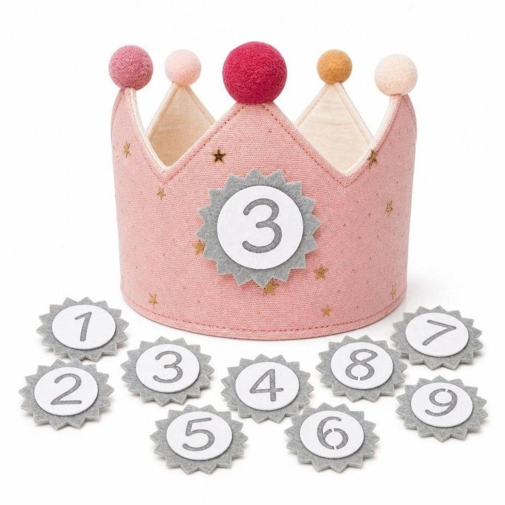Replacement Number Birthday Party Crown Multicolor Event Party Crown  Unisex