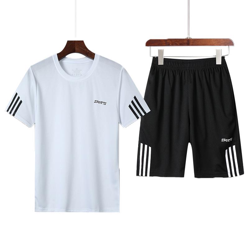 Costum Sportiv de Vară pentru Cuplu: Set respirabil cu mânecă scurtă și pantaloni scurți pentru bărbați și femei