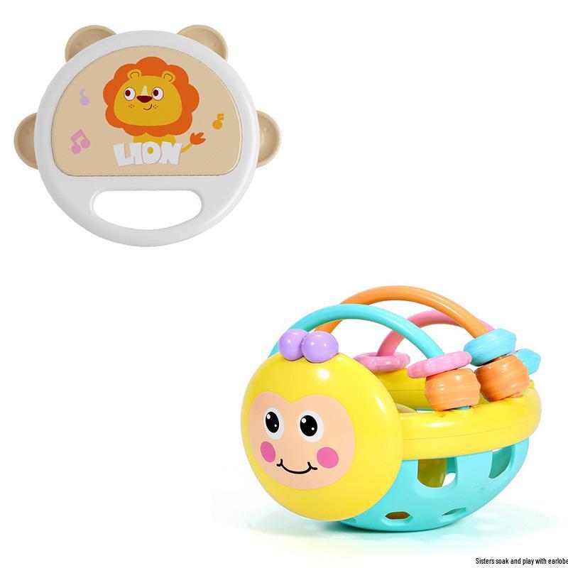 Bee Soft Teether & Hand Rattle Toy for Babies 0-1 Year | Early Education Puzzle & Hand Grip Ball