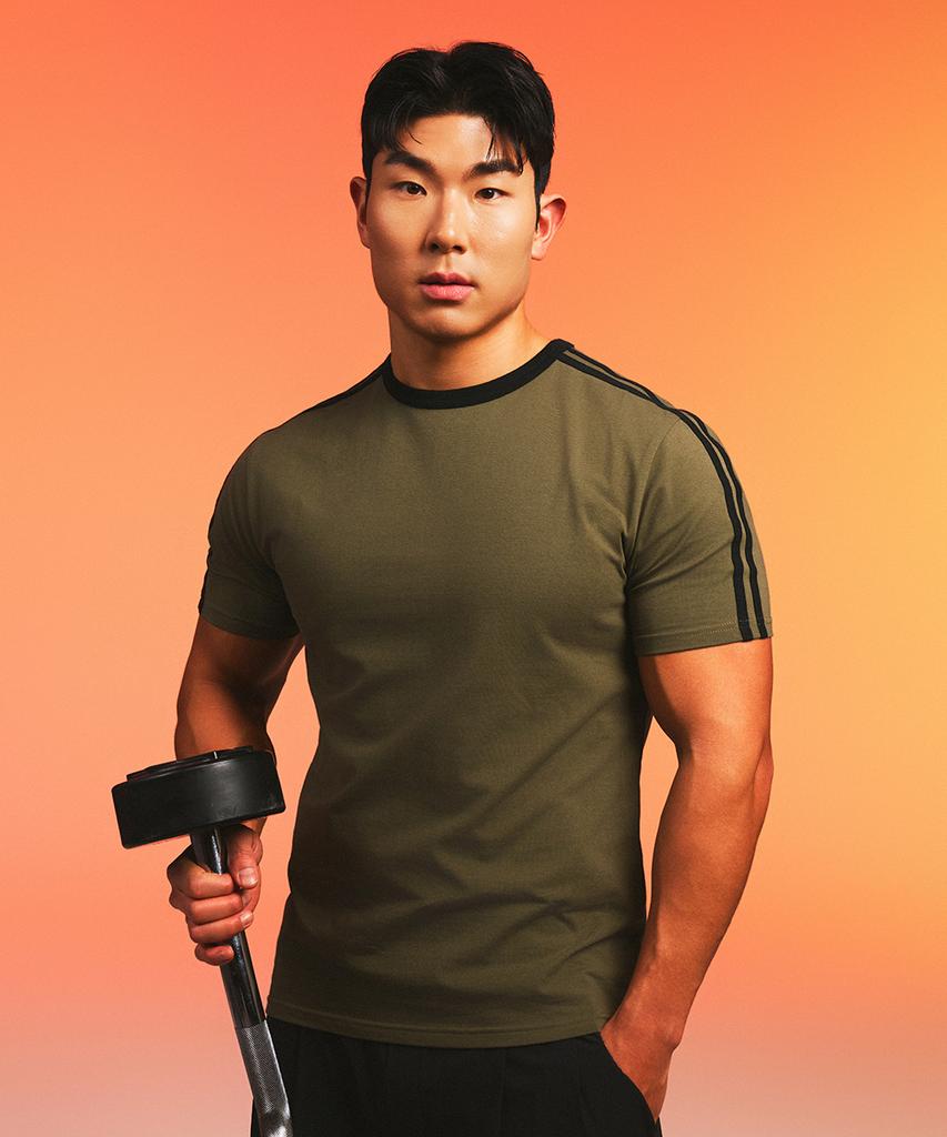 MUSINSA STANDARD SPORTS Cotton Air Muscle Fit Ringer Short Sleeve (2 Colors)