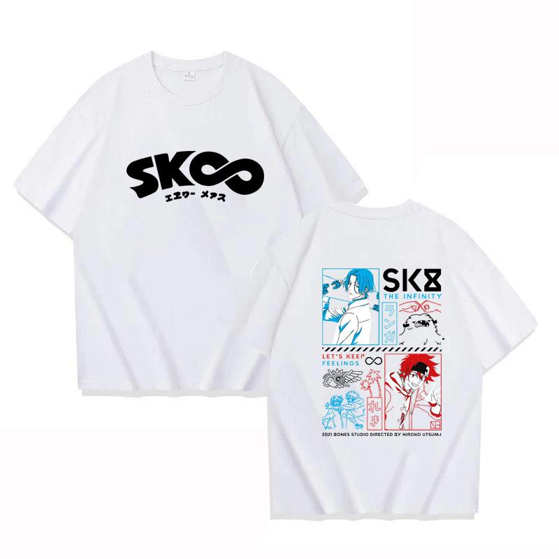 Cool Sk8 The Infinity T-Shirt Summer Unisex Japanese Anime T Shirts Snow Shadow Reki Joe Cherry Adam Miya Harajuku Unisex Tops