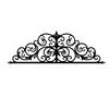 Modern Iron Wall Sculpture Metal Scroll Art, Black Decor, 2D for Ready To Hang Art Living Room, Elegant Home Decor Hallway Front Porch Bedroom