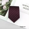 2024 Men's Jacquard Polyester Silk Tie - Floral and Stripe Design
