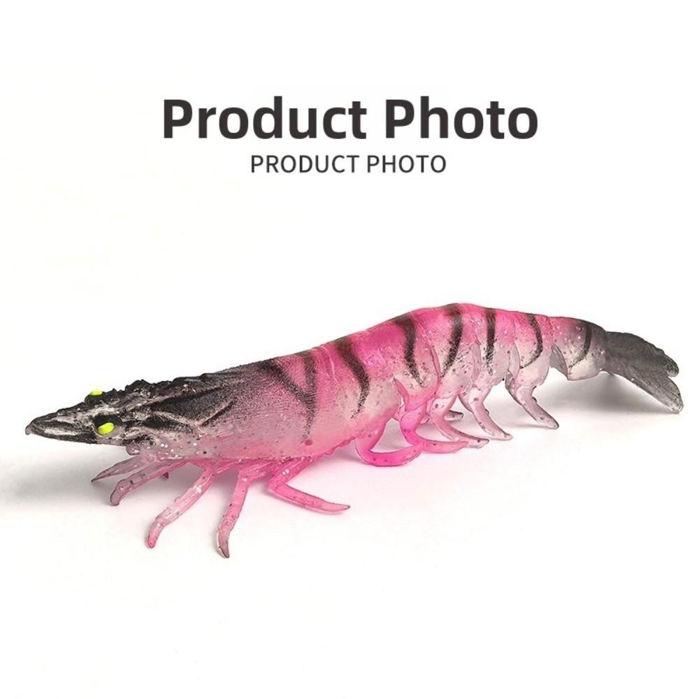 9.5cm 4.5g Soft Fishing Lure Hookless Prawn Fishing Bait Shrimp Fishing Lure  For Trout Fishing