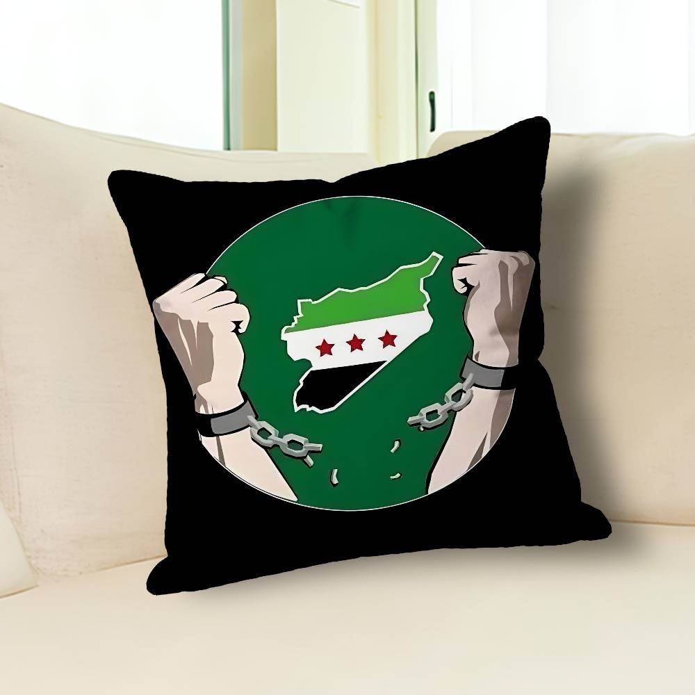 New Eagle Free S-Syrians-S Flag Celebrity Merchandise All-Match Printed Pillow Case Sofa Car Office Room Decoration Protector
