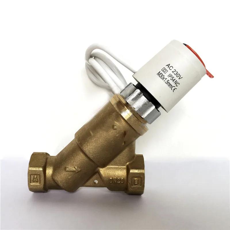 

DN20/DN25 brass dynamic balancing electric two-way valve fan coil temperature control in HAVC system motorized control valve DN20