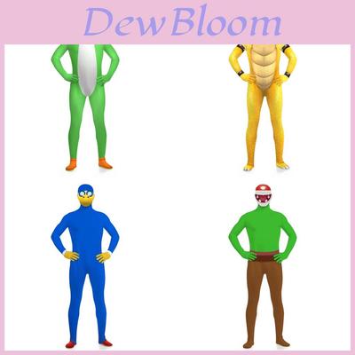Lebhaftes Mario Yoshi Bowser Cosplay Kostüm Jumpsuit Für Spektakuläre Bühnenauftritte