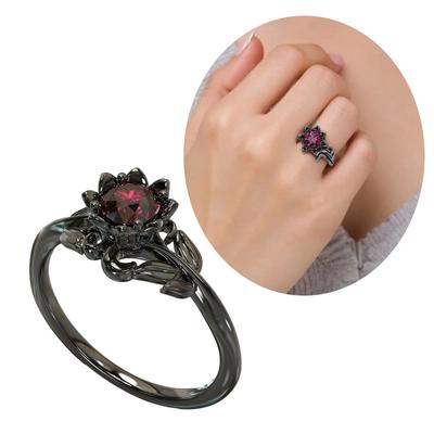 Eleganti Anelli a Teschio in Stile Gotico con Cristalli Stilizzati Zirconia per la Festa della Mamma, Fidanzamento, Festa Cocktail, Ornamento