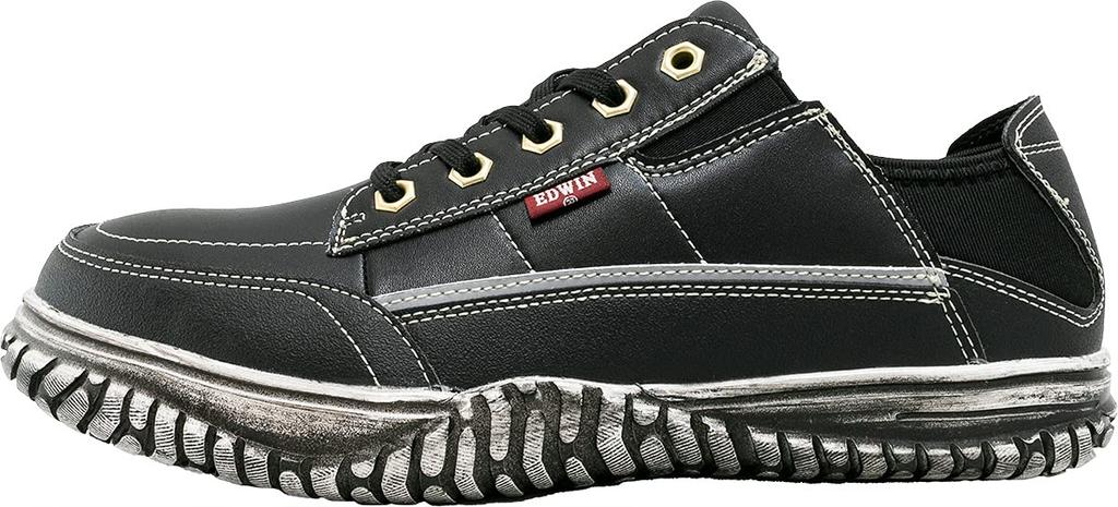 Edwin Kickback Sicherheitsschuhe mit Stahlkappe esm104 Größe Kappe, Schwarz, 26.5cm