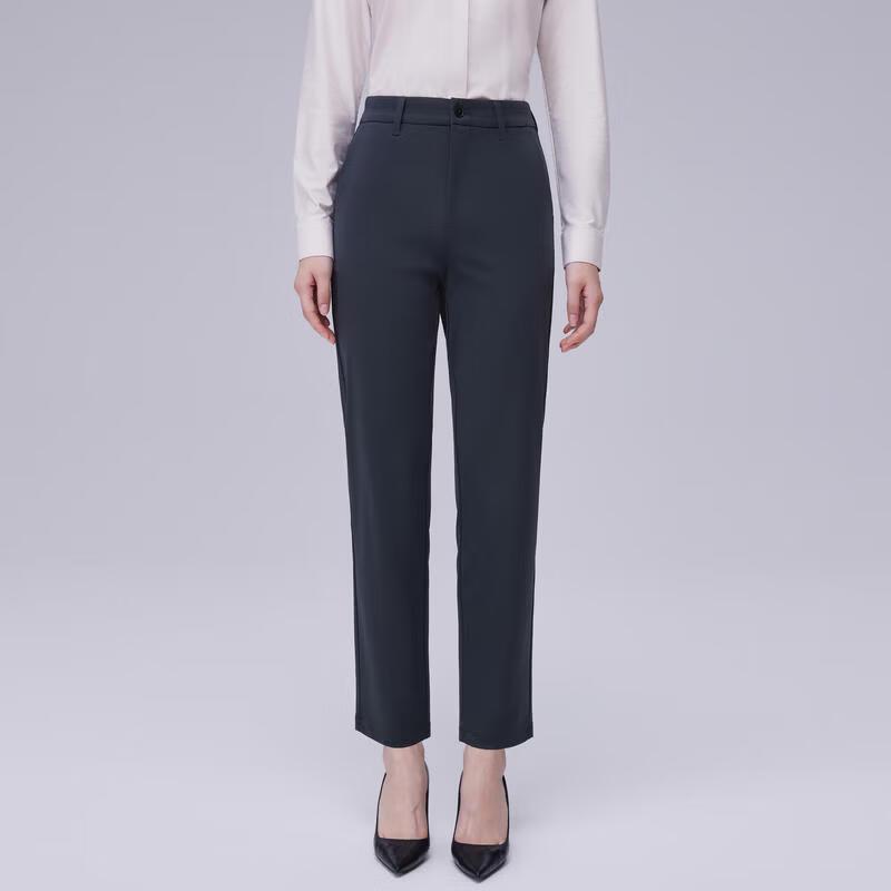Fengxun Women s Professional Straight-Leg Suit Pants 30