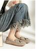 2025 Damen Echtleder Quasten Rutschfeste Slipper – Lässige Slip-on Umstandsschuhe