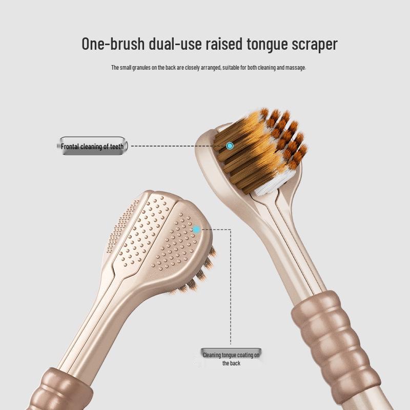 Popular 3-Sided Toothbrush with Soft Bristles for Gum Care - Adult Household Cleaning Tool