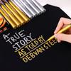 Gold Silver Colour Craft Pen Waterproof Paint Pen Sign Mark Metal Pen Greeting Card Calligraphy Highlight Pens