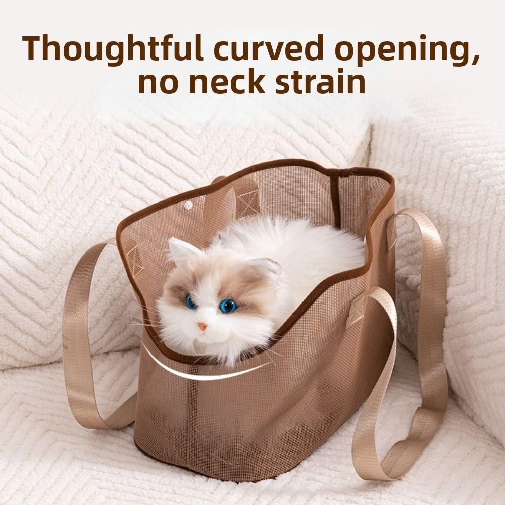 Breathable Cat Handbag Foldable Design Large Capacity Cat Carrier Sling Bag Lightweight Comfortable Dog Shoulder Bag For Rabbits