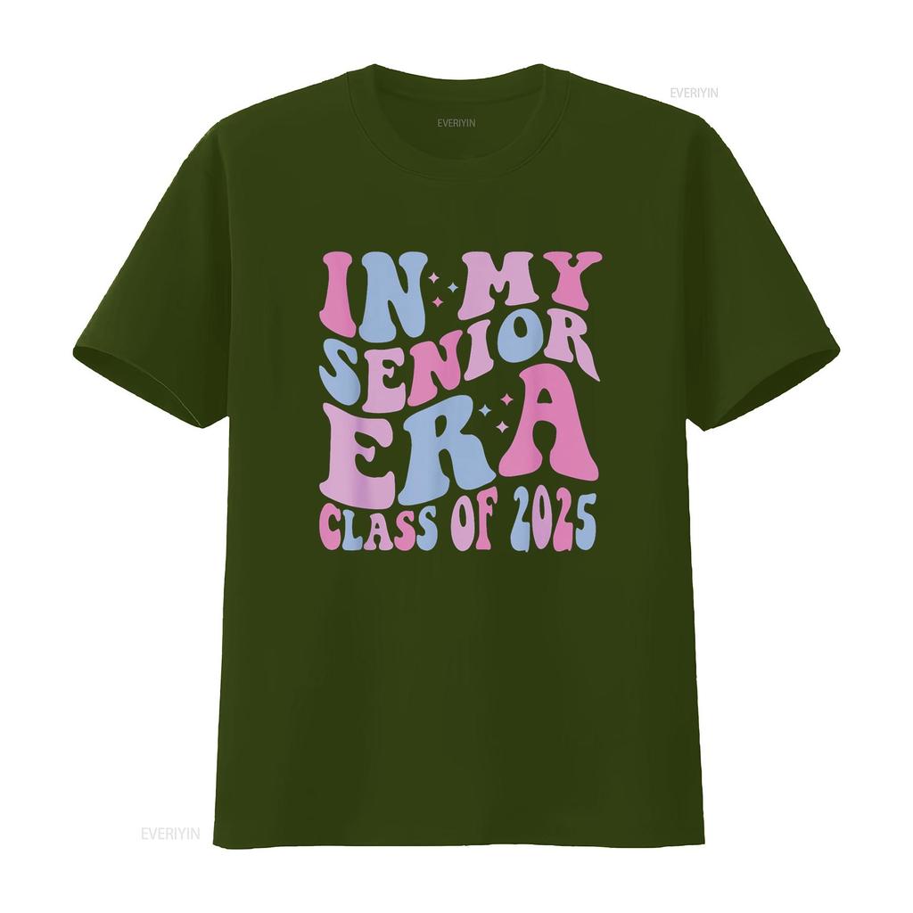 In My Senior Era Class of 2025 T Shirt vintage Washed Comfortable Top For Everyday Wear Slightly Casual fashion Versatile